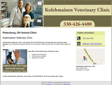 Tablet Screenshot of kolehmainenvetclinic.com